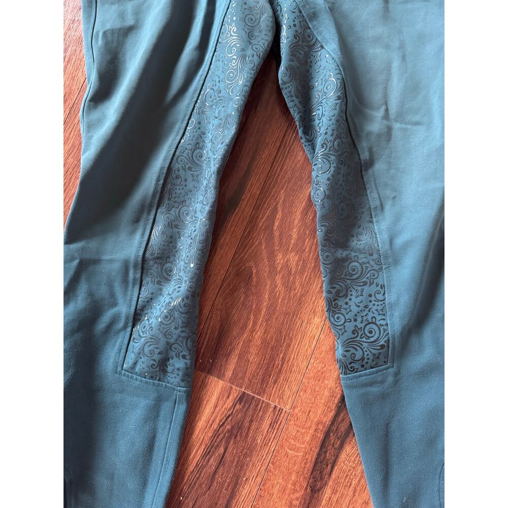 WOMENS PIPER BY SMARTPAK TEAL GREEN RIDING/HIKING LEGGING PANT SIZE MEDIUM - Picture 3 of 6